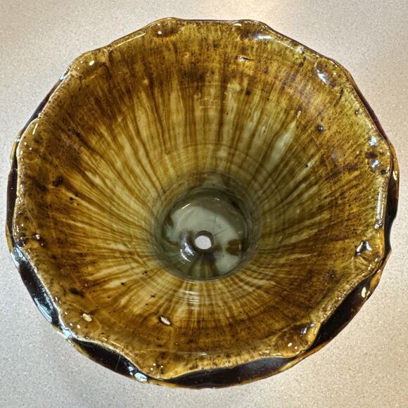 Drip Glaze Mexican Pottery Vase Birds - Picture 5 of 6